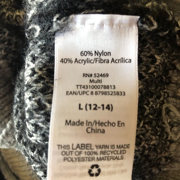 TIME and TRU Womens Cardigan Size Large 12-14 Eyelash Knit Grey Black New - Picture 6 of 8